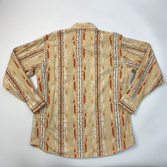 Panhandle Slim Shirt Men XL Extra Large Barb Wire Western Yoke Snap Button Front - Picture 6 of 8